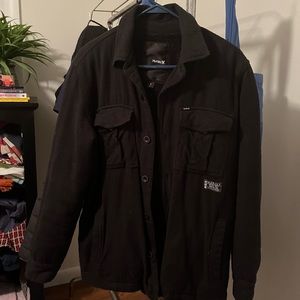 Small Black Hurley Fuzzy Jacket